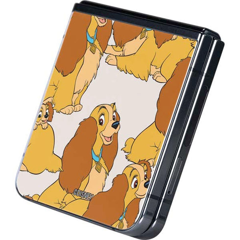 Disney Lady & The Tramp Lady Pattern Galaxy Z Flip5 5G Skin