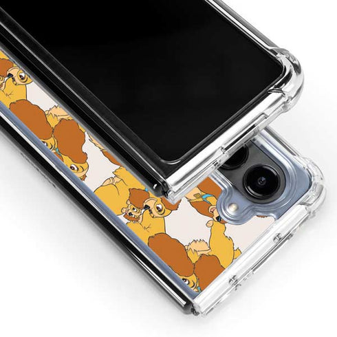 Disney Lady & The Tramp Lady Pattern Galaxy Z Fold5 5G Clear Case