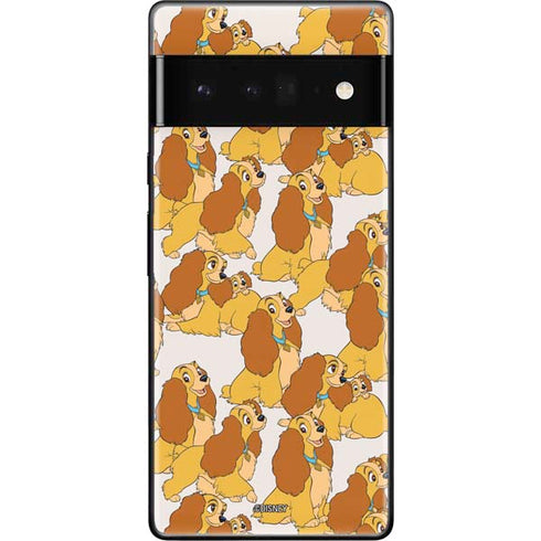 Disney Lady & The Tramp Lady Pattern Google Pixel 6 Pro Skin