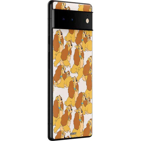 Disney Lady & The Tramp Lady Pattern Google Pixel 6 Pro Skin