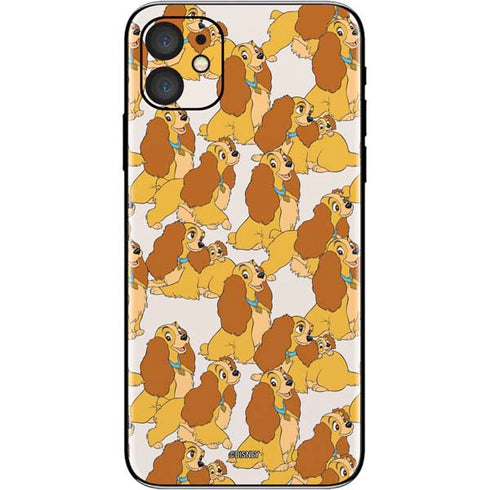 Disney Lady & The Tramp Lady Pattern iPhone 11 Skin