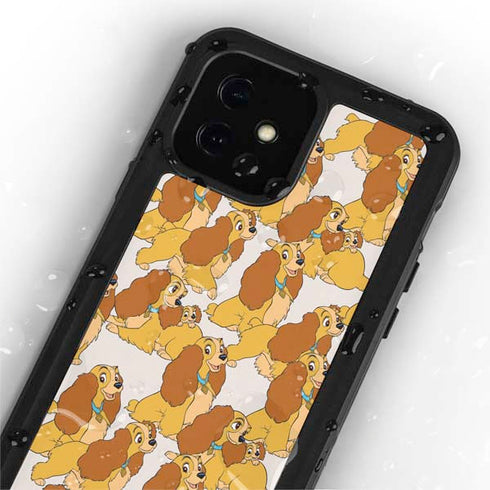 Disney Lady & The Tramp Lady Pattern iPhone 12 Mini Waterproof Case