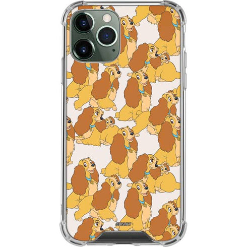 Disney Lady & The Tramp Lady Pattern iPhone 12 Pro Clear Case