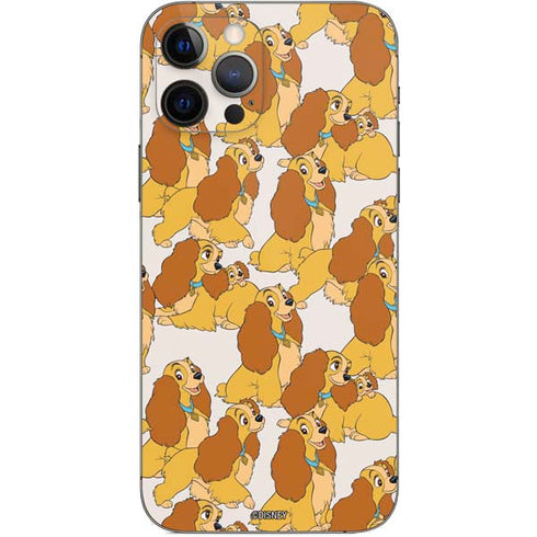 Disney Lady & The Tramp Lady Pattern iPhone 12 Pro Skin