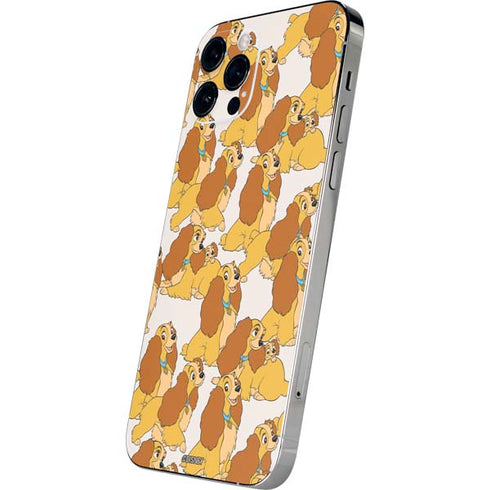 Disney Lady & The Tramp Lady Pattern iPhone 12 Pro Skin