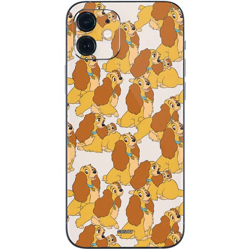 Disney Lady & The Tramp Lady Pattern iPhone 12 Skin