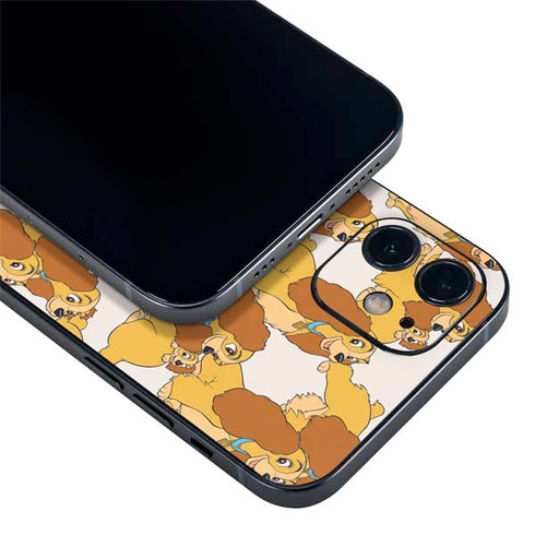 Disney Lady & The Tramp Lady Pattern iPhone 12 Skin