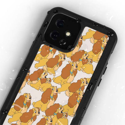 Disney Lady & The Tramp Lady Pattern iPhone 12 Waterproof Case