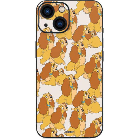 Disney Lady & The Tramp Lady Pattern iPhone 13 Mini Skin