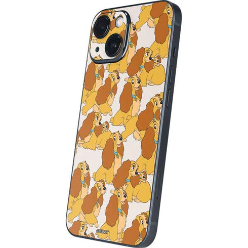 Disney Lady & The Tramp Lady Pattern iPhone 13 Mini Skin