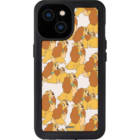 Disney Lady & The Tramp Lady Pattern iPhone 13 Mini Waterproof Case