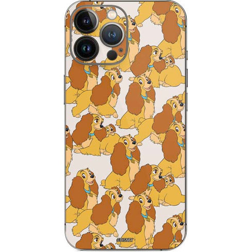 Disney Lady & The Tramp Lady Pattern iPhone 13 Pro Max Skin