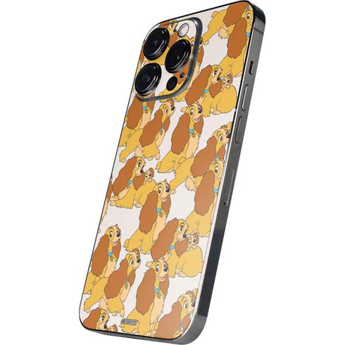 Disney Lady & The Tramp Lady Pattern iPhone 13 Pro Skin