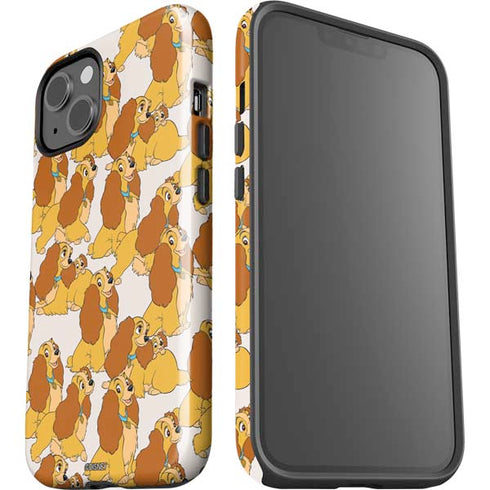 Disney Lady & The Tramp Lady Pattern iPhone 14 Plus Impact Case