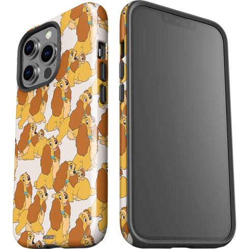 Disney Lady & The Tramp Lady Pattern iPhone 14 Pro Impact Case