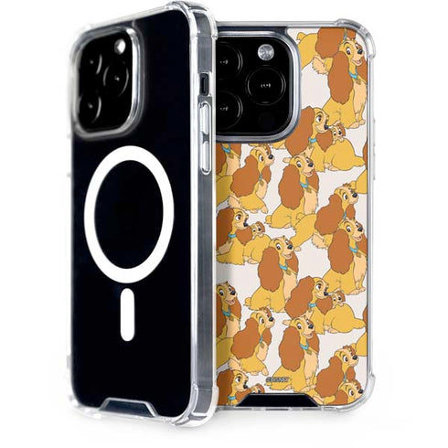 Disney Lady & The Tramp Lady Pattern iPhone 14 Pro MagSafe Case