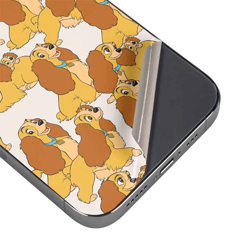 Disney Lady & The Tramp Lady Pattern iPhone 14 Pro Skin