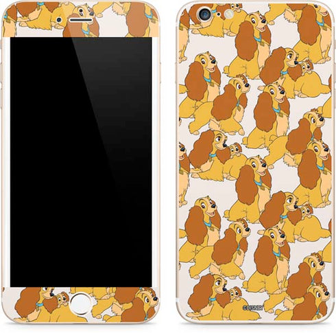 Disney Lady & The Tramp Lady Pattern iPhone 6/6s Plus Skin