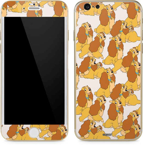 Disney Lady & The Tramp Lady Pattern iPhone 6/6s Skin