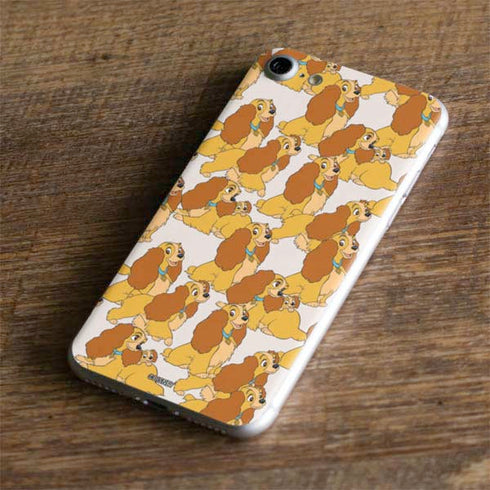 Disney Lady & The Tramp Lady Pattern iPhone 7 Skin
