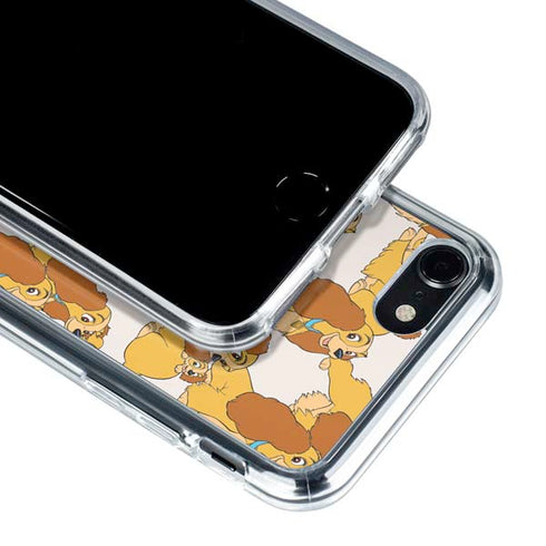 Disney Lady & The Tramp Lady Pattern iPhone SE (2nd & 3rd Gen) Clear Case