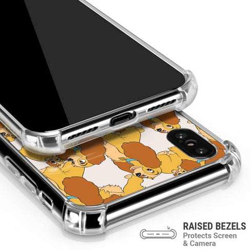 Disney Lady & The Tramp Lady Pattern iPhone XS Max Clear Case