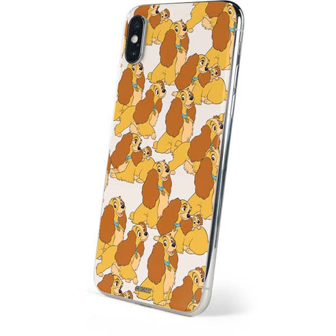 Disney Lady & The Tramp Lady Pattern iPhone XS Skin