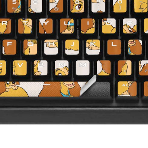 Disney Lady & The Tramp Lady Pattern K95 RGB PLATINUM Mechanical Gaming Keyboard Skin
