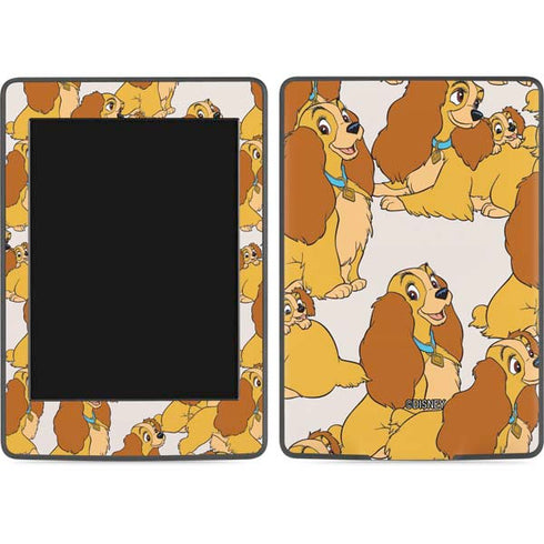 Disney Lady & The Tramp Lady Pattern Amazon Kindle Skin