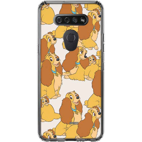 Disney Lady & The Tramp Lady Pattern LG K51/Q51 Clear Case
