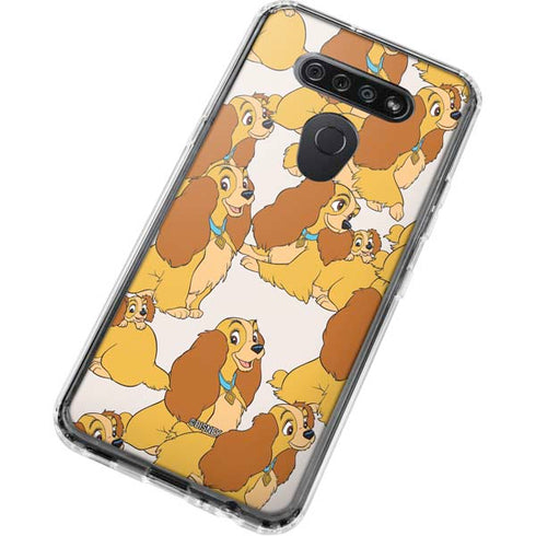 Disney Lady & The Tramp Lady Pattern LG K51/Q51 Clear Case