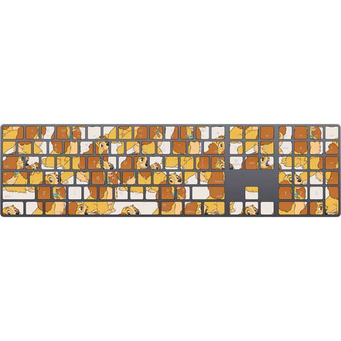 Disney Lady & The Tramp Lady Pattern Magic Keyboard with Numeric Keypad Skin