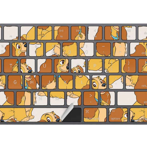 Disney Lady & The Tramp Lady Pattern Magic Keyboard with Numeric Keypad Skin
