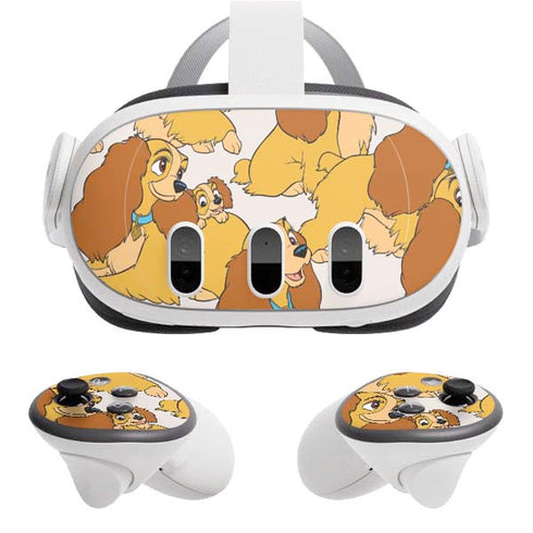 Disney Lady & The Tramp Lady Pattern Meta Quest 3 Skin