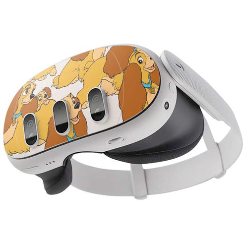 Disney Lady & The Tramp Lady Pattern Meta Quest 3 Skin