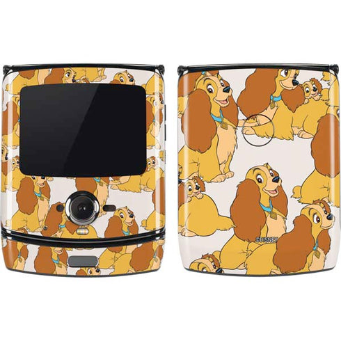 Disney Lady & The Tramp Lady Pattern Motorola RAZR Skin