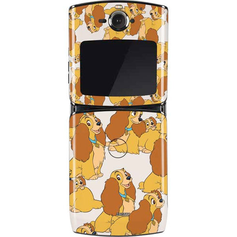 Disney Lady & The Tramp Lady Pattern Motorola RAZR Skin