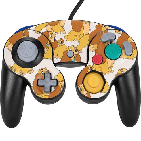 Disney Lady & The Tramp Lady Pattern Nintendo GameCube Controller Skin