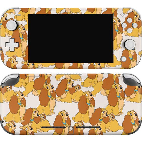 Disney Lady & The Tramp Lady Pattern Nintendo Switch Lite Skin