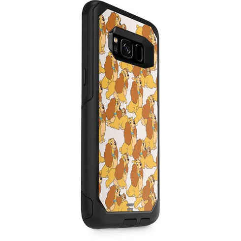 Disney Lady & The Tramp Lady Pattern Otterbox Commuter Galaxy Skin