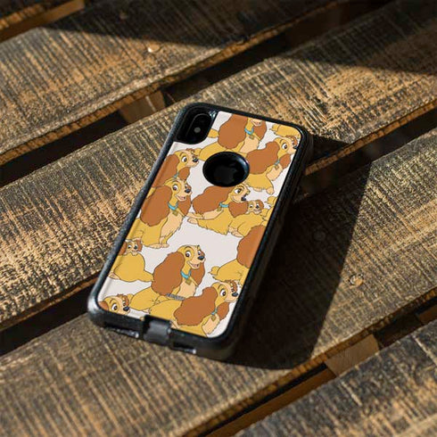 Disney Lady & The Tramp Lady Pattern Otterbox Commuter iPhone Skin