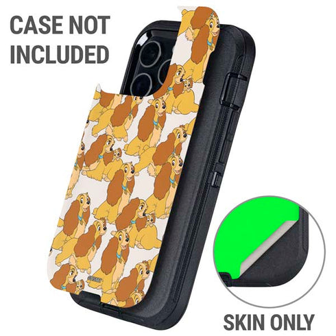 Disney Lady & The Tramp Lady Pattern Otterbox Defender iPhone Skin