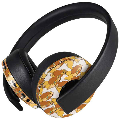 Disney Lady & The Tramp Lady Pattern PlayStation 4 Gold Wireless Headset Skin