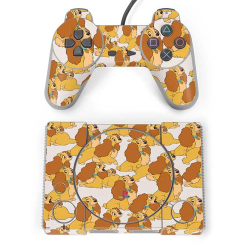 Disney Lady & The Tramp Lady Pattern PlayStation Classic Bundle Skin