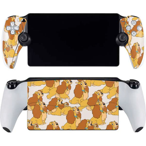 Disney Lady & The Tramp Lady Pattern PlayStation Portal Remote Player Skin