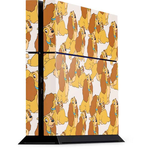 Disney Lady & The Tramp Lady Pattern PS4 Console Skin