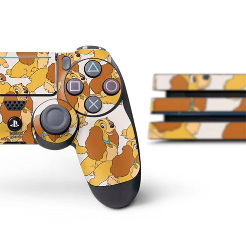 Disney Lady & The Tramp Lady Pattern PS4 Pro Bundle Skin