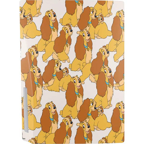 Disney Lady & The Tramp Lady Pattern PS5 Console Skin