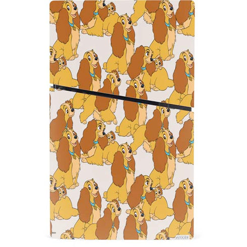 Disney Lady & The Tramp Lady Pattern PS5 Slim Digital Edition Bundle Skin