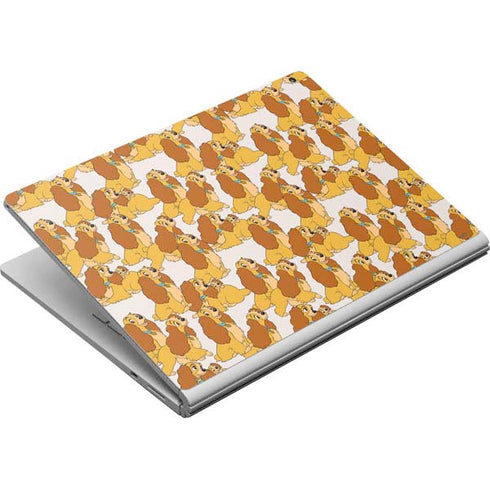 Disney Lady & The Tramp Lady Pattern Surface Book Skin